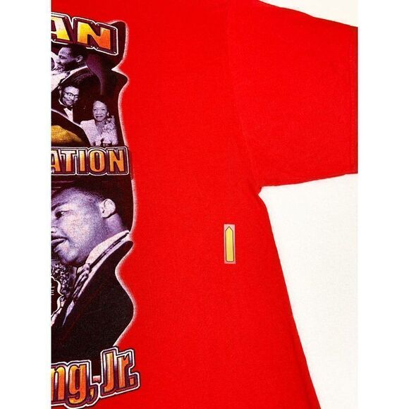 Vintage Y2K MLK T-Shirt Red 2XL Martin Luther King Jr Rap Tee Front and Back - Picture 8 of 10